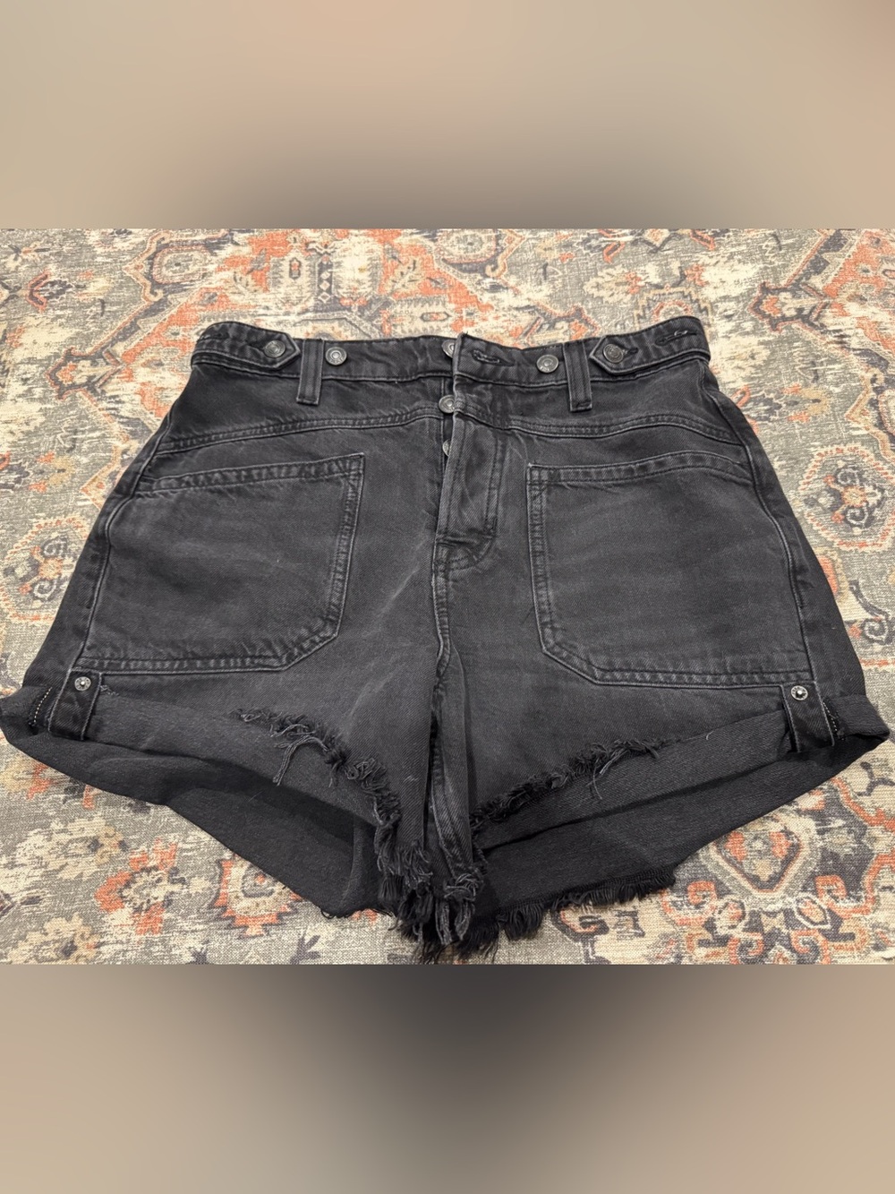We The Free Button Fly Frayed Hem Shorts